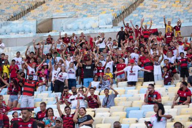 Rio de Janeiro (RJ), 15.04.2023 - Flamengo x Coritiba. Maracan 'daki Brezilya Şampiyonası için Flamengo x Coritiba arasındaki maç.
