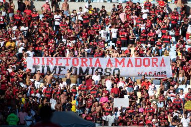 Rio de Janeiro (RJ), 15.04.2023 - Flamengo x Coritiba. Maracan 'daki Brezilya Şampiyonası için Flamengo x Coritiba arasındaki maç.