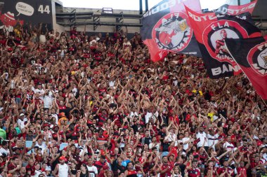 Rio de Janeiro (RJ), 15.04.2023 - Flamengo x Coritiba. Maracan 'daki Brezilya Şampiyonası için Flamengo x Coritiba arasındaki maç.