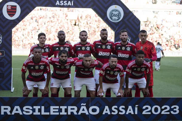 Rio Janeiro 2023 Flamengo Coritiba 弗拉门戈X科里提巴与马拉卡巴西锦标赛的比赛 — 图库照片