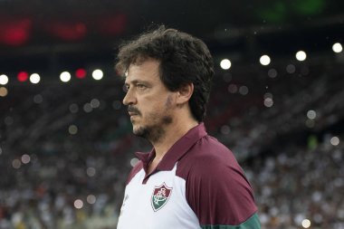 Rio de Janeiro (RJ), 18.04.2023 - Fluminense vs. En güçlüsü Fernando Diniz, Fluminense koçu. Fluminense X ile Maracan 'daki Libertadore' lar için en güçlü maç.
