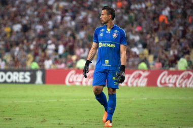 Rio de Janeiro (RJ), 18.04.2023 - Fluminense vs The Strongest - Fabio do Fluminense. Fluminense X ile Maracan 'daki Libertadore' lar için en güçlü maç.