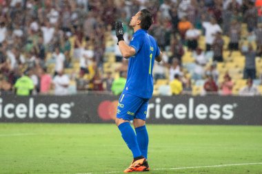 Rio de Janeiro (RJ), 18.04.2023 - Fluminense vs The Strongest - Fabio do Fluminense. Fluminense X ile Maracan 'daki Libertadore' lar için en güçlü maç.