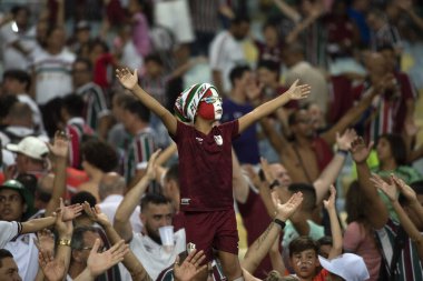 Rio de Janeiro (RJ), 18.04.2023 - Fluminense vs. Fluminense ile Fluminense arasındaki en güçlü maç. Maracan 'daki Libertadore' lar için en güçlüsü.