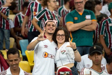 Rio de Janeiro (RJ), 18.04.2023 - Fluminense vs. Fluminense ile Fluminense arasındaki en güçlü maç. Maracan 'daki Libertadore' lar için en güçlüsü.