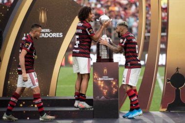 LIMA, PERU, 23RD NOVEMBER, 2019: Flamengo x River Plate Libertadores de America Cup 2019 'un Monumental Stadyumu' nda oynanan tek finalinde