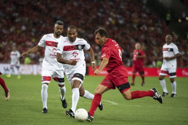 Rio de Janeiro, Brezilya - 28 Aralık 2022: 18 'de Maracana Stadyumu' nda düzenlenen Stars Maçı. 