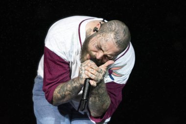 RIO DE JANEIRO, BRAZIL - 3RD EPTEMBER, 2022: Rio 'daki Olimpiyat Parkı' nda Rock 'ta Singer Post Malone.