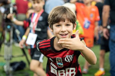Rio de Janeiro, Brezilya - 28 Aralık 2022: 18 'de Maracana Stadyumu' nda düzenlenen Stars Maçı. 