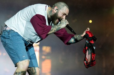 RIO DE JANEIRO, BRAZIL - 3RD EPTEMBER, 2022: Rio 'daki Olimpiyat Parkı' nda Rock 'ta Singer Post Malone.