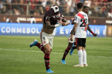 LIMA, PERU, 23RD NOVEMBER, 2019: Flamengo x River Plate Libertadores de America Cup 2019 'un Monumental Stadyumu' nda oynanan tek finalinde