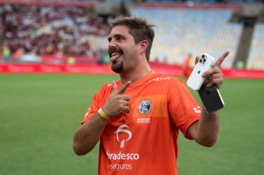 Rio de Janeiro, Brezilya - 28 Aralık 2022: 18 'de Maracana Stadyumu' nda düzenlenen Stars Maçı. 