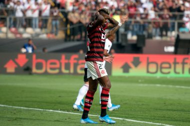 LIMA, PERU, 23RD NOVEMBER, 2019: Flamengo x River Plate Libertadores de America Cup 2019 'un Monumental Stadyumu' nda oynanan tek finalinde