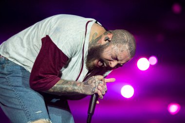 RIO DE JANEIRO, BRAZIL - 3RD EPTEMBER, 2022: Rio 'daki Olimpiyat Parkı' nda Rock 'ta Singer Post Malone.