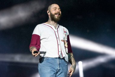RIO DE JANEIRO, BRAZIL - 3RD EPTEMBER, 2022: Rio 'daki Olimpiyat Parkı' nda Rock 'ta Singer Post Malone.