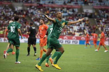 Rio de Janeiro, Brezilya - 28 Aralık 2022: 18 'de Maracana Stadyumu' nda düzenlenen Stars Maçı. 
