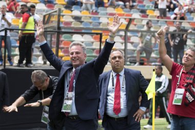 LIMA, PERU, 23RD NOVEMBER, 2019: Flamengo x River Plate Libertadores de America Cup 2019 'un Monumental Stadyumu' nda oynanan tek finalinde