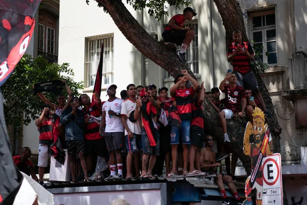 Rio Janeiro 2022 Célébration Des Joueurs Flamengo Pour Les Titres — Photo