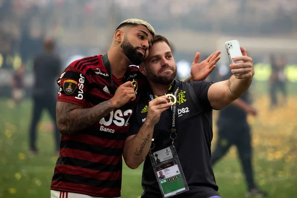 LIMA, PERU, 23RD NOVEMBER, 2019: Flamengo x River Plate Libertadores de America Cup 2019 'un Monumental Stadyumu' nda oynanan tek finalinde