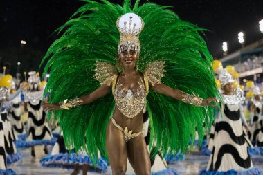 Rio de Janeiro, RJ, Brazil - March 02, 2019: Rio Carnival 2019. Parade of Carnival in Rio de Janeiro. clipart