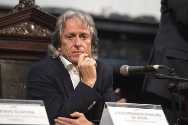 Rio de Janeiro (RJ), 12.12.2019 - Rio de Janeiro şehir merkezindeki ALERJ 'de Jorge Jesus ve Flamengo başkanı Rodolfo Landim' e Tiradentes Madalyası dağıtımı.