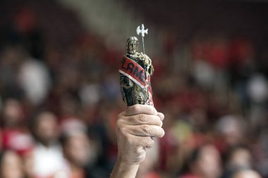 Rio de Janeiro, Brezilya - 19 Mayıs 2019: Maracanzinho 'da oynanan NBB 2018 / 2019 final karşılaşması Flamengo x Franca ile oynanan maç.