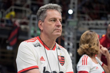 Rio de Janeiro, Brezilya - 19 Mayıs 2019: Maracanzinho 'da oynanan NBB 2018 / 2019 final karşılaşması Flamengo x Franca ile oynanan maç.