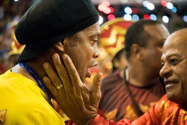 Rio de Janeiro, RJ, Brezilya - 03 Mart 2019: Rio Karnavalı 2019. Rio de Janeiro 'daki Özel Karnaval Grubu Geçidi.
