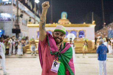 Rio de Janeiro, RJ, Brezilya - 09 Mart 2019: Rio Karnavalı 2019. Rio de Janeiro 'daki Özel Karnaval Grubu' nun şampiyon okullarının geçit töreni.