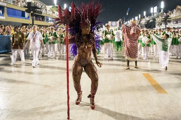Rio Janeiro Brazílie Března2019 Rio Carnival2019 Průvod Riu Janeiru — Stock fotografie