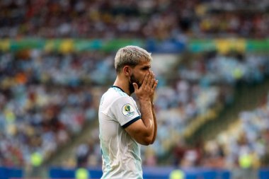 Rio de Janeiro, Brezilya - 28 Haziran 2019: Venezuela x Arjantin Amerika Kupası 2019 Maracana Stadyumu 