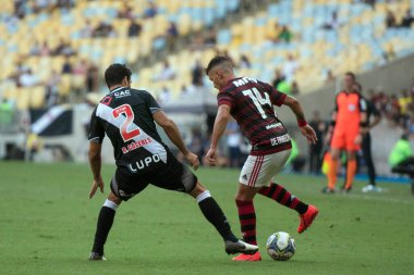 Rio de Janeiro, Brezilya - 21 Nisan 2019: Gabigol do Flamengo 'nun anılması. Maracana Stadyumu 'ndaki Carioca Şampiyonası finali için Flamengo x Vasco arasındaki maç.