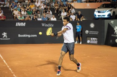 RIO DE JANEIRO, RJ - 23.02.2019 Rio Açık 2019, Dünya Tenis Turu 'nun ATP 500' ü, Rio de Janeiro 'nun güney bölgesi, Gvea' da Jokey Kulübü Brasileiro 'da düzenlendi.