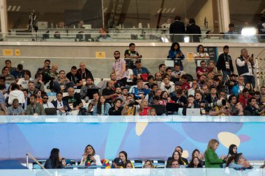 Rio de Janeiro, Brezilya - 07 Temmuz 2019: Brezilya Copa America 2019 Şampiyonu. Brezilya-Peru maçı Copa America 2019 finali için Rio de Janeiro 'nun kuzeyindeki Maracana Stadyumu' nda oynanacak..