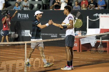 RIO DE JANEIRO, RJ - 23.02.2019 Rio Açık 2019, Dünya Tenis Turu 'nun ATP 500' ü, Rio de Janeiro 'nun güney bölgesi, Gvea' da Jokey Kulübü Brasileiro 'da düzenlendi.