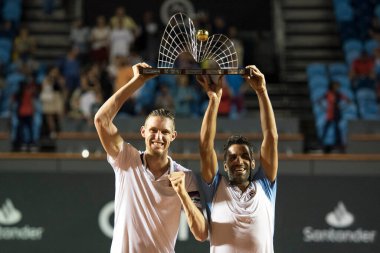 RIO DE JANEIRO, RJ - 23.02.2019 Rio Açık 2019, Dünya Tenis Turu 'nun ATP 500' ü, Rio de Janeiro 'nun güney bölgesi, Gvea' da Jokey Kulübü Brasileiro 'da düzenlendi.