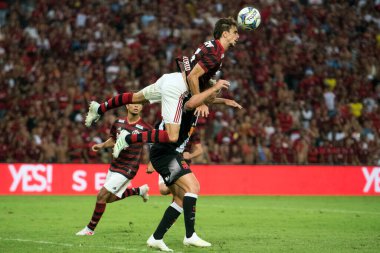 Rio de Janeiro, Brezilya - 21 Nisan 2019: Gabigol do Flamengo 'nun anılması. Maracana Stadyumu 'ndaki Carioca Şampiyonası finali için Flamengo x Vasco arasındaki maç.