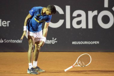 RIO DE JANEIRO, RJ - 20.02.2019 Rio Açık 2019, Dünya Tenis Turu 'nun ATP 500' ü, Rio de Janeiro 'nun güney bölgesindeki Jokey Kulübü Brasileiro' da düzenlendi.