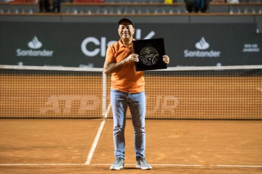 RIO DE JANEIRO, RJ - 20.02.2019 Rio Açık 2019, Dünya Tenis Turu 'nun ATP 500' ü, Rio de Janeiro 'nun güney bölgesindeki Jokey Kulübü Brasileiro' da düzenlendi.
