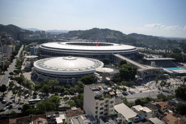 Rio de Janeiro, Brezilya - 21 Nisan 2019: Gabigol do Flamengo 'nun anılması. Maracana Stadyumu 'ndaki Carioca Şampiyonası finali için Flamengo x Vasco arasındaki maç.