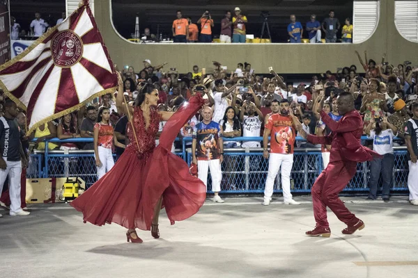 Rio de Janeiro, RJ, Brezilya - 16 Şubat 2019: Rio de Janeiro samba okullarının teknik denemesi