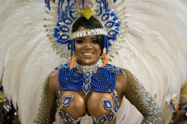 Rio de Janeiro, Brezilya - 23 Şubat 2020: Bianca Monteiro. Rio Karnavalı 2020. Rio de Janeiro 'daki Samba Okulları Geçidi. 