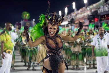 Rio de Janeiro, Brezilya - 22 Şubat 2020: Quitria Chagas. Rio Karnavalı 2020. Rio de Janeiro 'daki Samba Okulları Geçidi.
