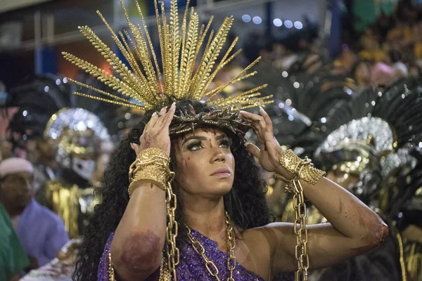 Rio Janeiro Brasilien Februari 2020 Rio Carnival 2020 Parad Samba — Stockfoto