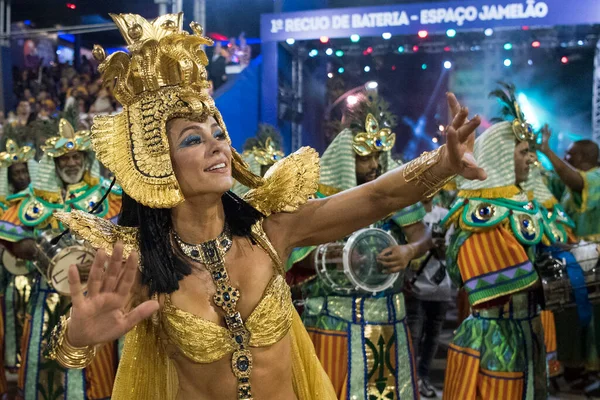 Rio Janeiro Brazylia Lutego 2020 Rio Carnival 2020 Parada Szkół — Zdjęcie stockowe