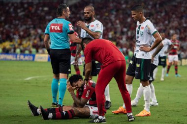 Rio de Janeiro, Rio de Janeiro, Brezilya - 26 Nisan 2023. Flamengo x Maringa Halkla İlişkiler Maracana Stadyumu.