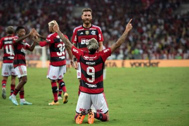Rio de Janeiro, Rio de Janeiro, Brezilya - 26 Nisan 2023. Flamengo x Maringa Halkla İlişkiler Maracana Stadyumu.