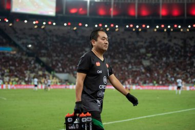 Rio de Janeiro, Rio de Janeiro, Brezilya - 26 Nisan 2023. Flamengo x Maringa Halkla İlişkiler Maracana Stadyumu.