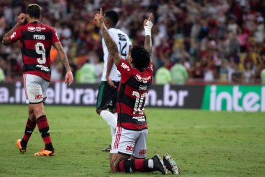 Rio de Janeiro, Rio de Janeiro, Brezilya - 26 Nisan 2023. Flamengo x Maringa Halkla İlişkiler Maracana Stadyumu.
