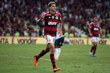 Rio de Janeiro, Rio de Janeiro, Brezilya - 26 Nisan 2023. Flamengo x Maringa Halkla İlişkiler Maracana Stadyumu.